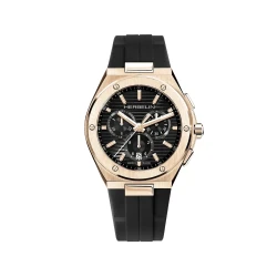 Chronographe – noir & PVD or rose