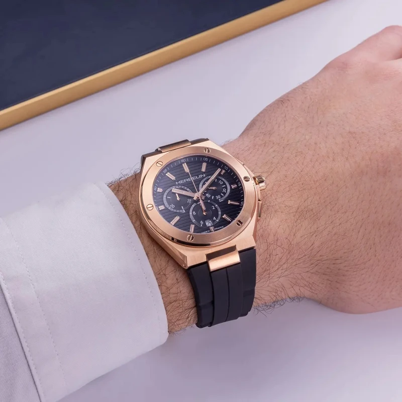 CAP CAMARAT – CHRONOGRAPHE – NOIR & PVD OR ROSE | Club de la Montre