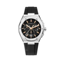 Chronographe – acier & FKM noir