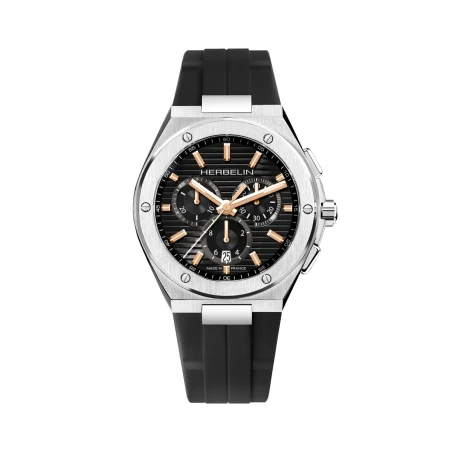 CAP CAMARAT – CHRONOGRAPHE – ACIER & FKM NOIR | Club de la Montre