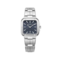 Square quartz – bleu & acier
