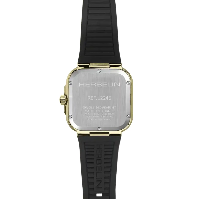CAP CAMARAT SQUARE – SQUARE QUARTZ – NOIR & PVD OR 1N | Club de la Montre