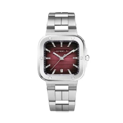 Square quartz – acier & rouge