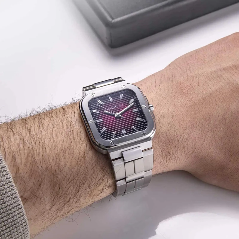 CAP CAMARAT – SQUARE QUARTZ – ACIER & ROUGE | Club de la Montre