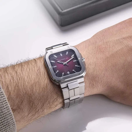 CAP CAMARAT – SQUARE QUARTZ – ACIER & ROUGE | Club de la Montre
