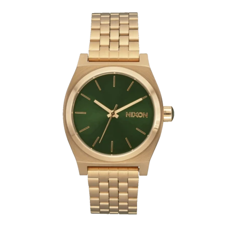 Montre Nixon - Time Teller Medium Gold Green Sunray | Club de la Montre