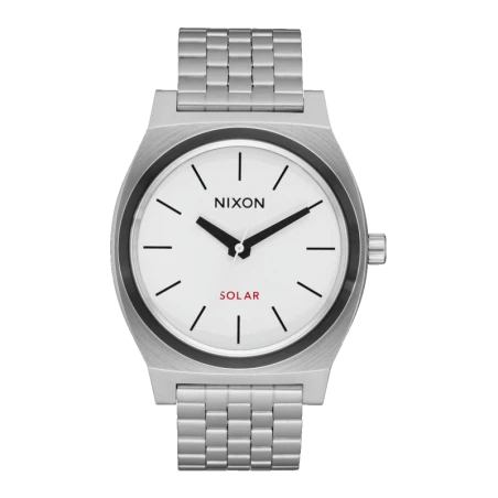 Montre Nixon - Time Teller Solar Silver White Lume | Club de la Montre