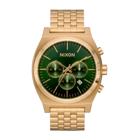 Montre Nixon - Time Teller Gold Green Sunray | Club de la Montre