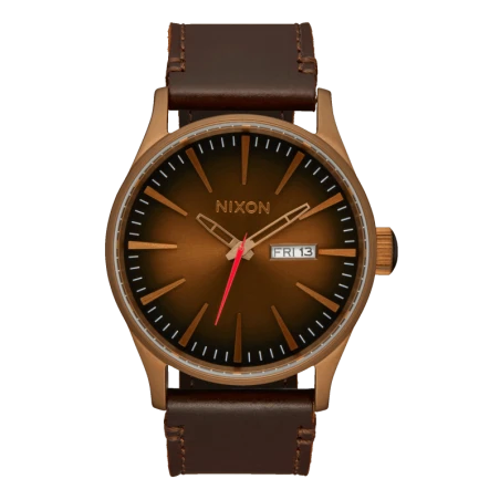 Montre Nixon - Sentry Leather Bronze Black | Club de la Montre
