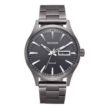 Montre Nixon - Sentry Solar Stainless Steel Gunmetal | Club de la Montre