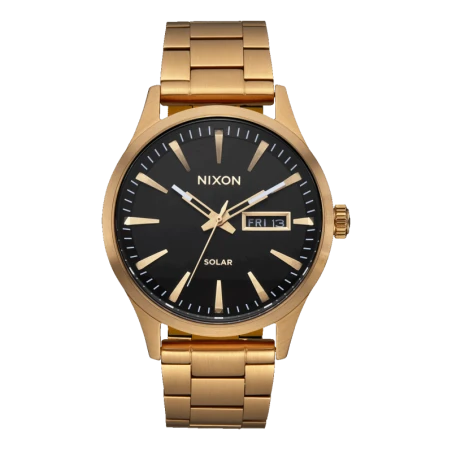 Montre Nixon - Sentry Solar Stainless Steel All Gold Black | Club de la Montre