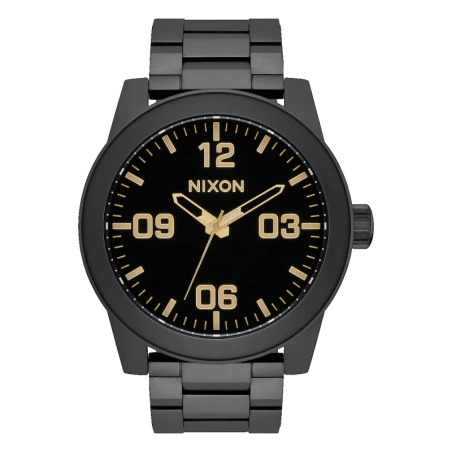 Montre Nixon - Corporal SS Matte Black Gold | Club de la Montre