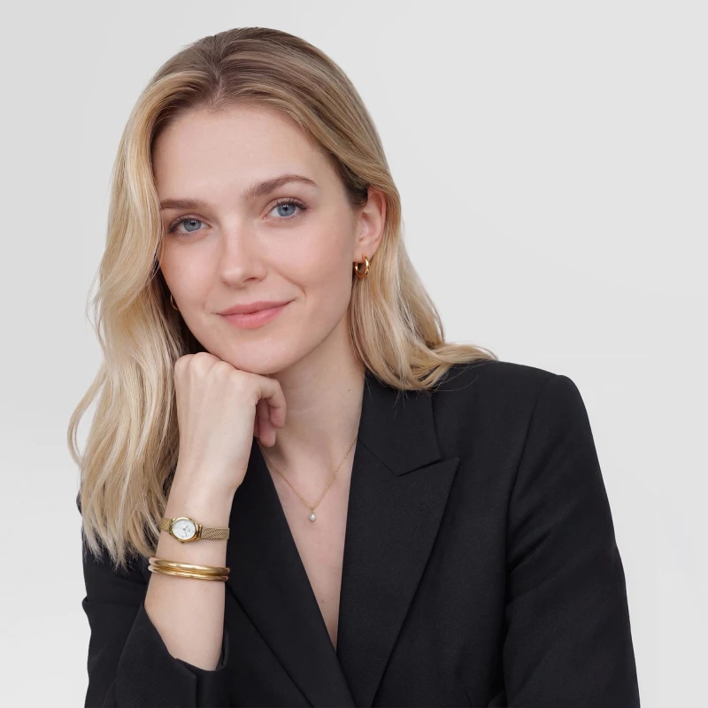 Montre Daniel Wellington - Ophelia Mini Mesh White Gold - 22mm