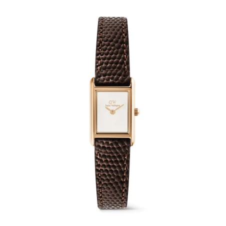 Montre Daniel Wellington - Bound Mini Dark Brown Lizard Rose Gold - 17mm