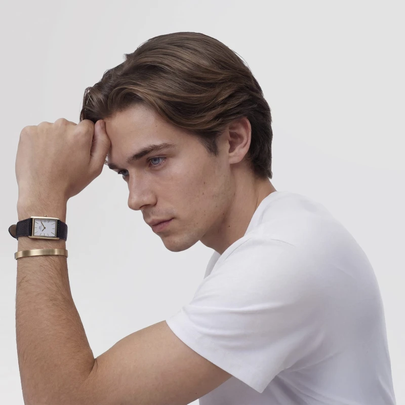 Montre Daniel Wellington - Bound Black Lizard Guilloché Gold - 24mm