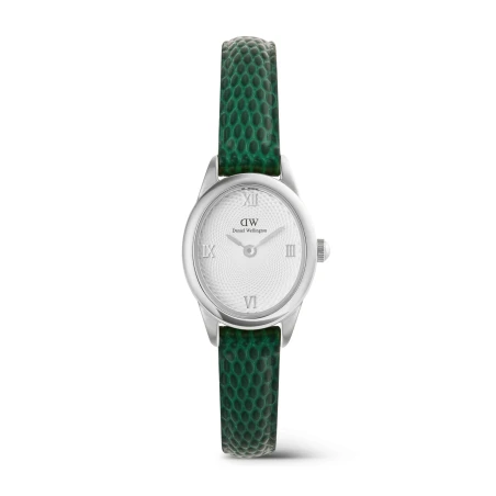 Montre Daniel Wellington - Ophelia Mini Green Lizard White Guilloché Silver