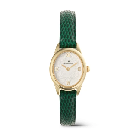 Montre Daniel Wellington - Ophelia Mini Green Lizard White Guilloché Gold