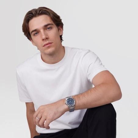 Montre Daniel Wellington - Iconic GMT Link Brushed Bezel Silver - 40mm