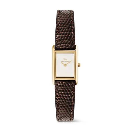 Montre Daniel Wellington - Bound Mini Dark Brown Lizard Gold - 17mm