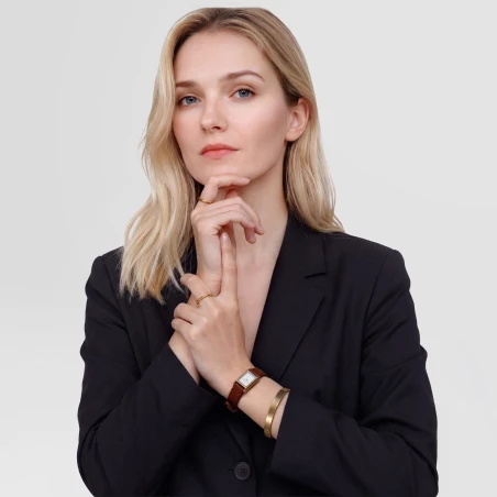 Montre Daniel Wellington - Bound Mini Light Brown Lizard Gold - 17mm