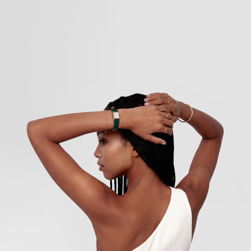 Montre Daniel Wellington - Bound Mini Green Lizard Gold - 17mm
