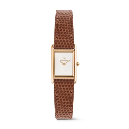 Montre Daniel Wellington - Bound Mini Light Brown Lizard Rose Gold - 17mm