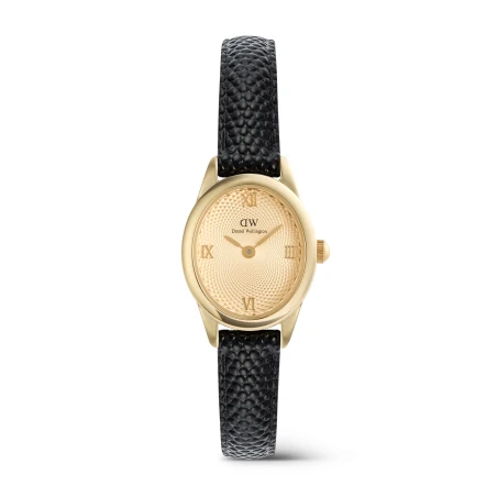 Montre Daniel Wellington - Ophelia Mini Black Lizard Unitone Guilloché Gold