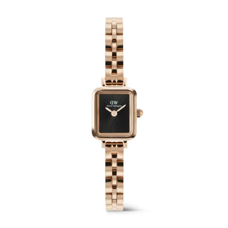 Montre Daniel Wellington - Quadro Mini Arch 3-link Onyx Sunray Rose Gold
