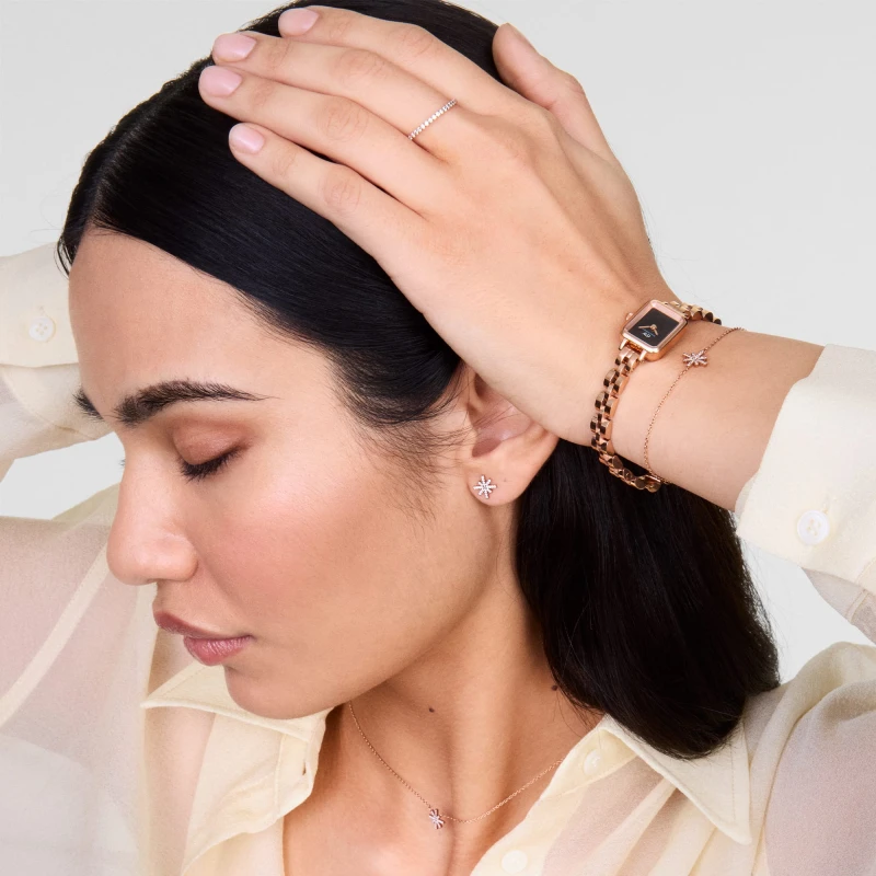 Montre Daniel Wellington - Quadro Mini Arch 3-link Onyx Sunray Rose Gold