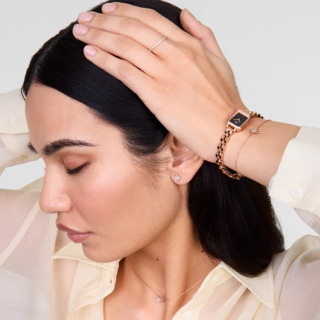 Montre Daniel Wellington - Quadro Mini Arch 3-link Onyx Sunray Rose Gold