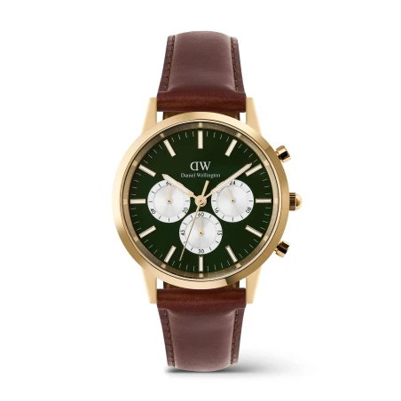 Montre Daniel Wellington - Iconic Chronograph  St Mawes Emerald Panda Gold - 42mm