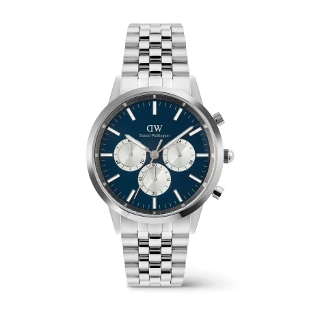 Montre Daniel Wellington - Iconic Chronograph Arch 5-Link Arctic Panda Silver - 42mm