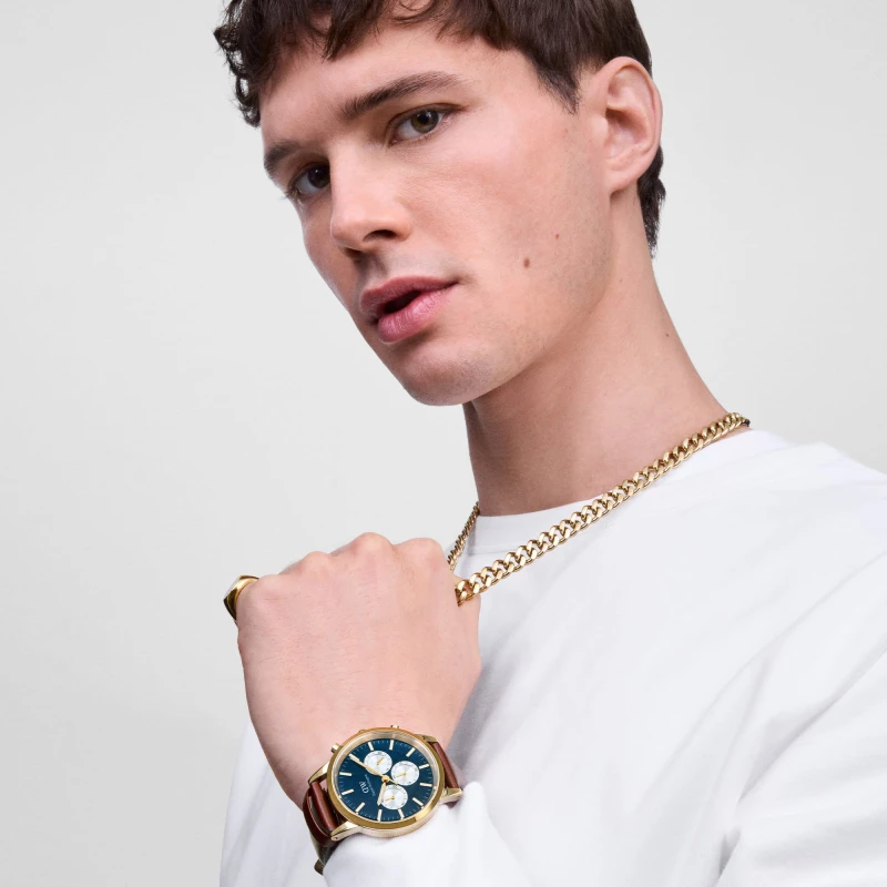 Montre Daniel Wellington - Iconic Chronograph St Mawes Arctic Panda Gold - 42mm