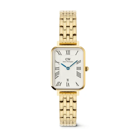 Montre Daniel Wellington - Quadro  Roman Numerals Date 5-link Gold - 20mm