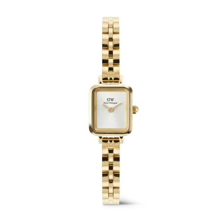 Montre Daniel Wellington - Quadro Mini Arch 3-link White Sunray Gold