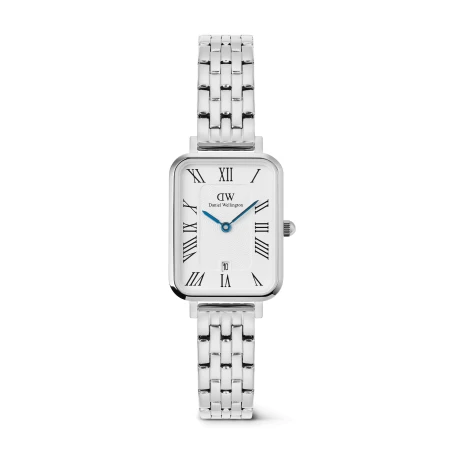 Montre Daniel Wellington - Quadro Roman Numerals Date 5-link Silver - 20mm