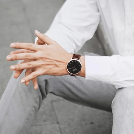 Montre Daniel Wellington - Classic Bristol Black Rose Gold - 40mm