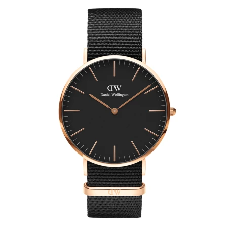 Montre Daniel Wellington - Classic Cornwall Black Rose Gold - 36mm