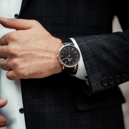 Montre Daniel Wellington - Classic Sheffield Black Rose Gold - 40mm