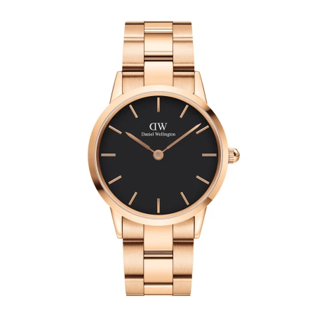 Montre Daniel Wellington - Iconic Link Black Rose Gold - 36mm