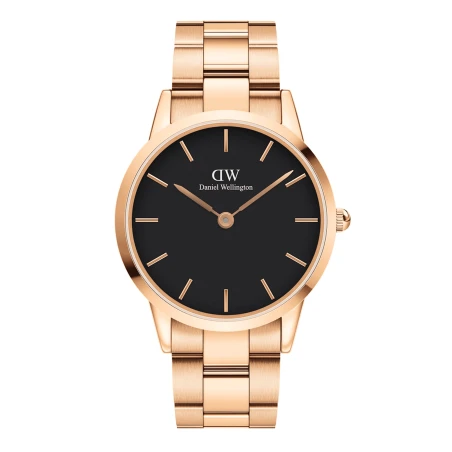 Montre Daniel Wellington - Iconic Link Black Rose Gold - 36mm