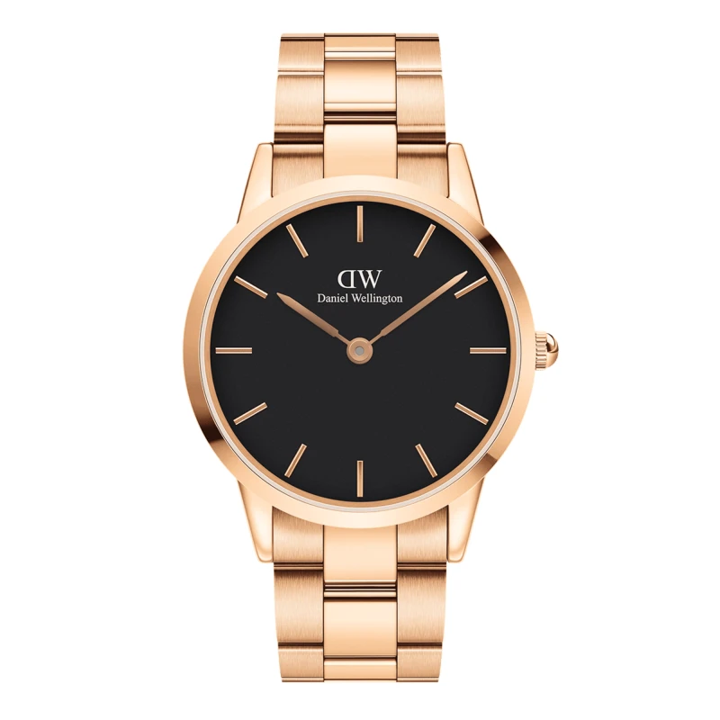 Montre Daniel Wellington - Iconic Link Black Rose Gold - 40mm