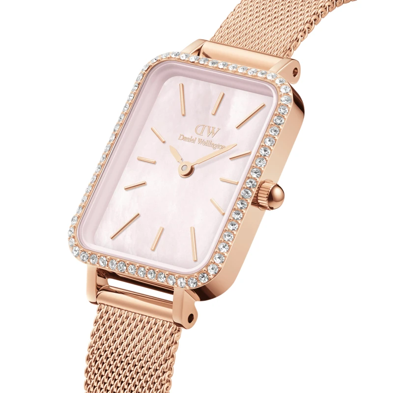 Montre Daniel Wellington - Quadro Lumine Bezel Melrose Pink MOP - 20mm