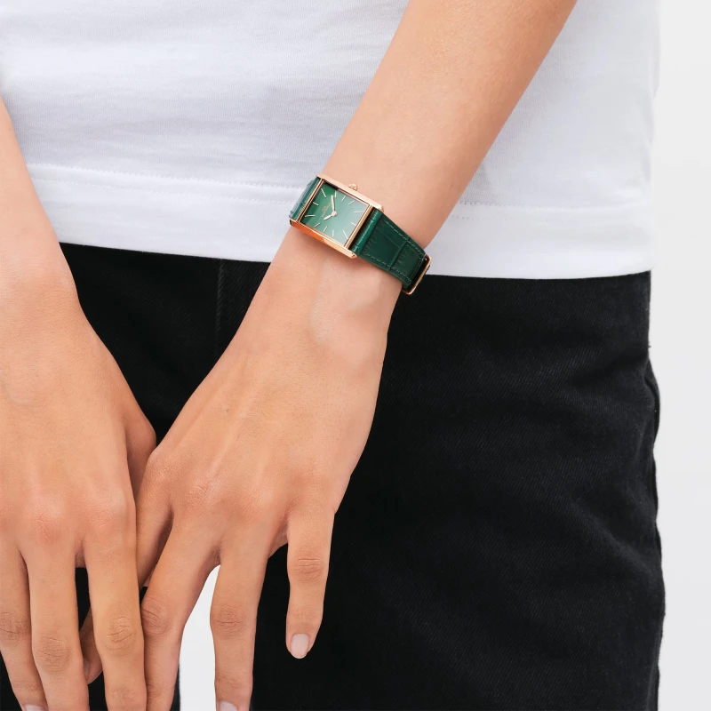 Montre Daniel Wellington - Bound Crocodile Emerald Sunray Rose Gold