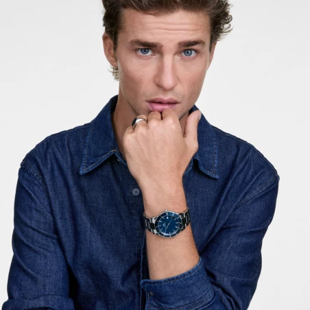 Montre Daniel Wellington - Iconic Paradigma Link Blue Enamel Silver - 40mm