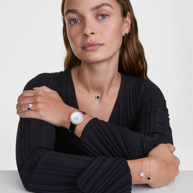 Montre Daniel Wellington - Crystalline Bezel Black Croc Rose Gold - 32mm