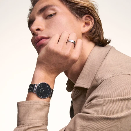 Montre Daniel Wellington - Classic Piano Link Onyx Silver - 40mm
