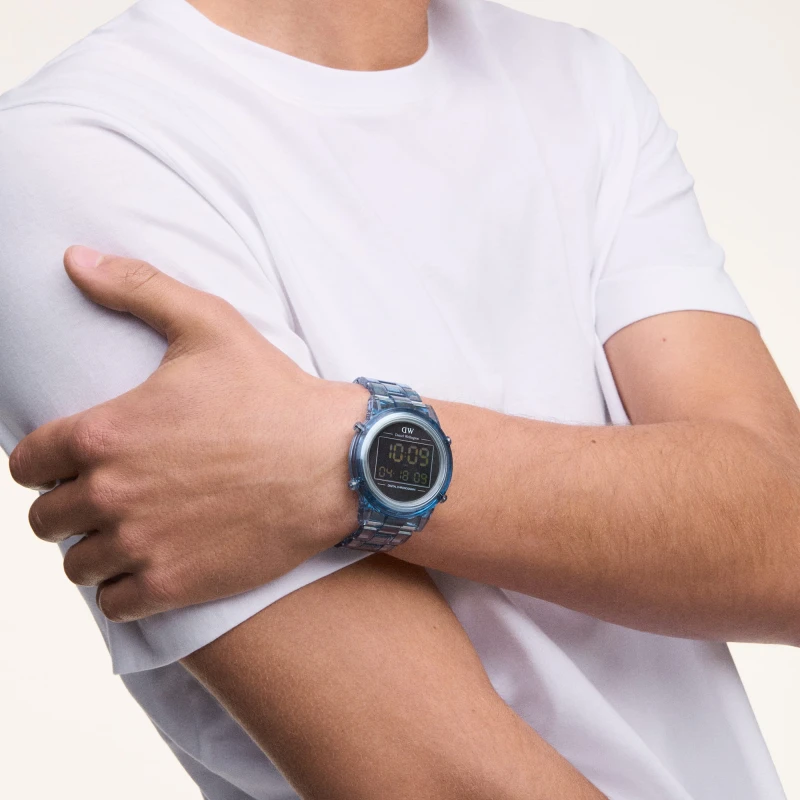 Montre Daniel Wellington - Retro Digital Light Blue Light Blue - 42mm
