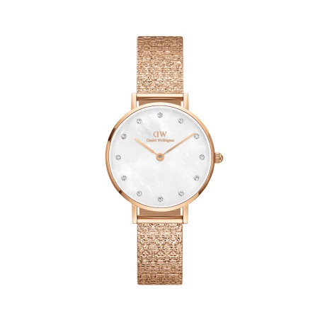 Montre Daniel Wellington - Petite Lumine Pressed Piano White MoP Rose Gold - 28mm