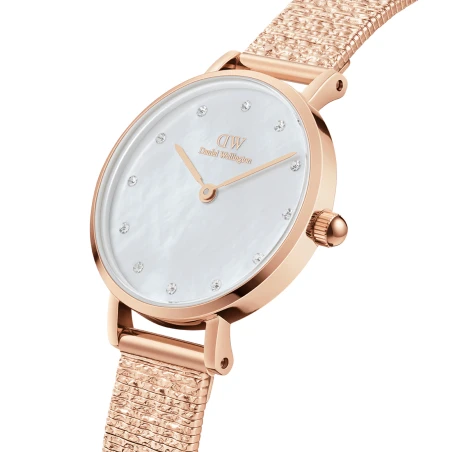 Montre Daniel Wellington - Petite Lumine Pressed Piano White MoP Rose Gold - 28mm